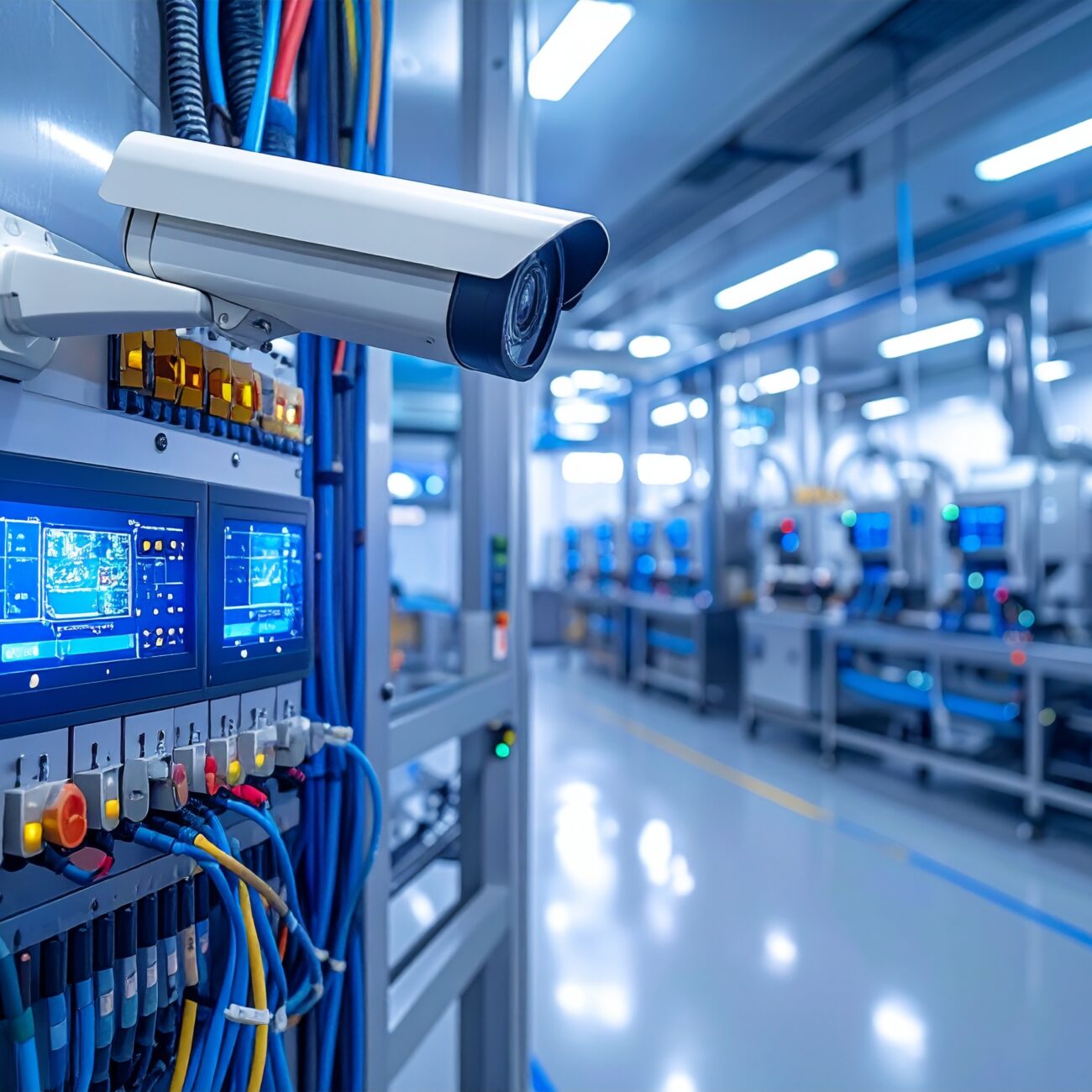 Firefly_Ultra high quality, hyperrealistic industrial smart systems setup. _Modern CCTV surve 545870